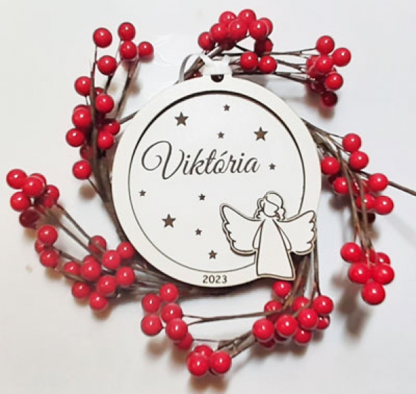 Glob Personalizat din lemn - Alba ca Ingerasa - 1