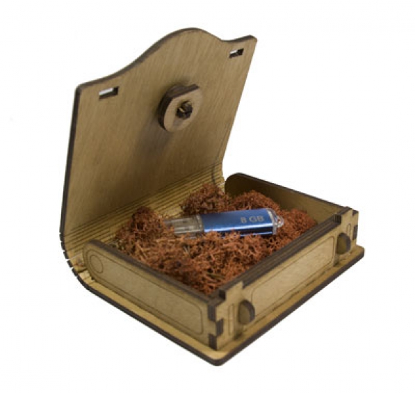 Cutie personalizata din lemn Usb Safe - 2
