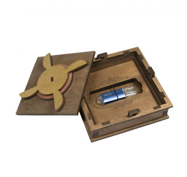Cutie personalizata din lemn Usb Vortex - 2