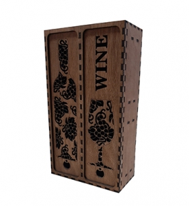 Cutie vin personalizata din lemn Toscano