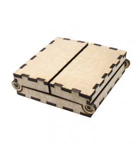 Cutie pentru verighete din lemn Boxy